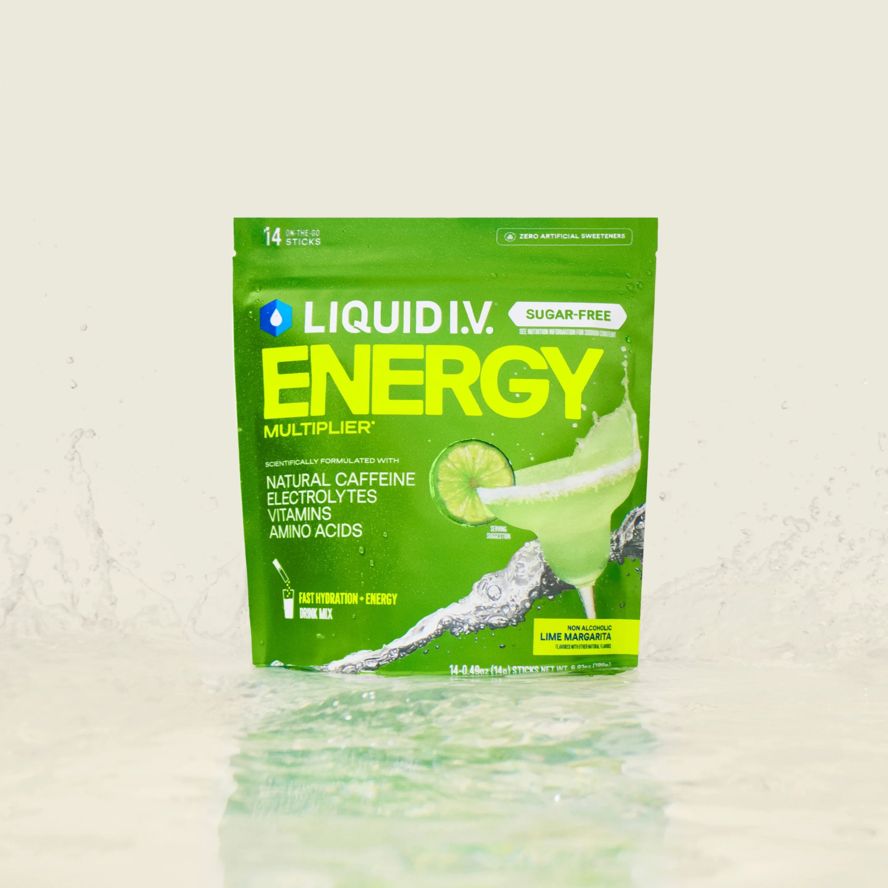 Liquid I.V. Lime Margarita Sugar-Free Energy Multiplier®, 100 mg Natural Caffeine