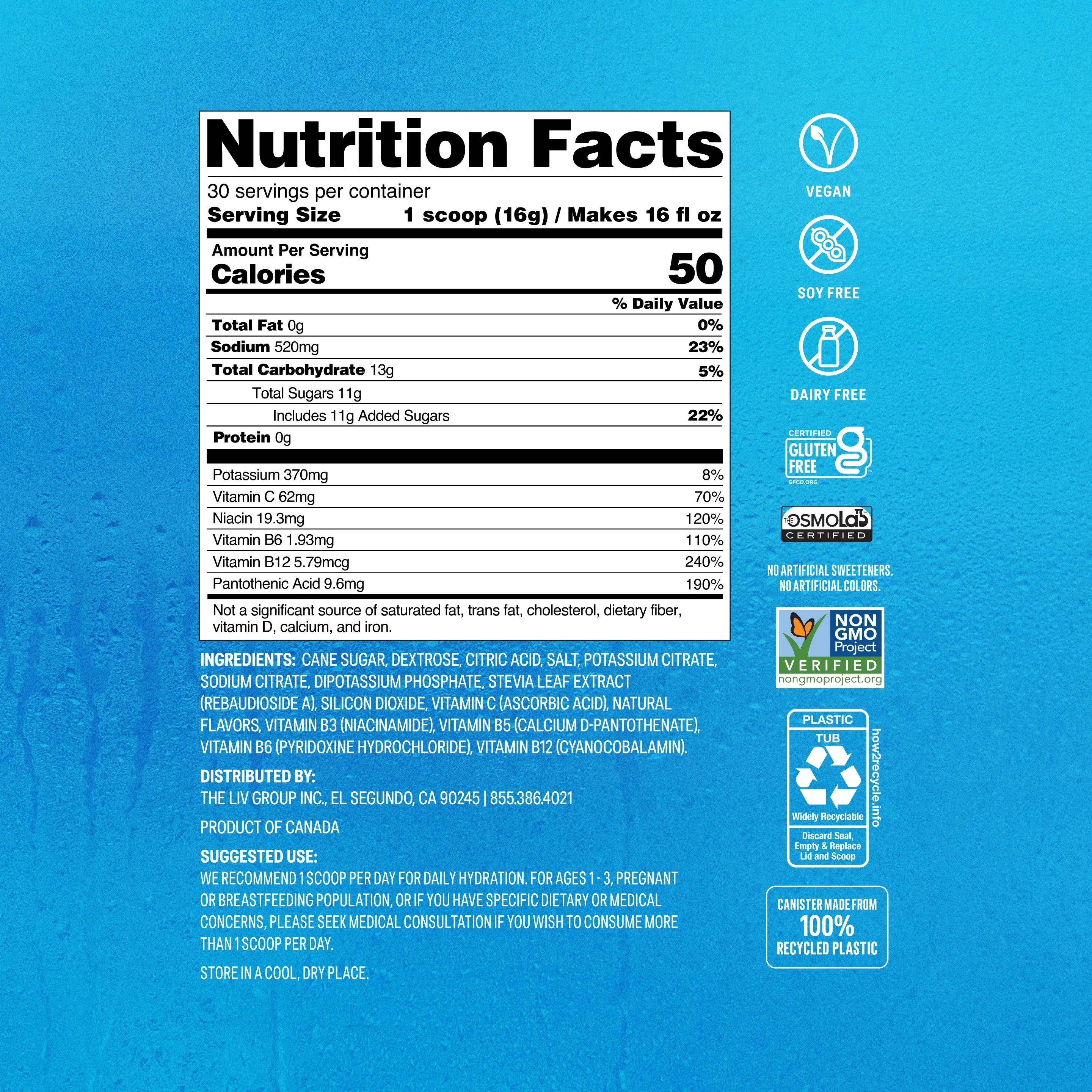 Liquid I.V. Hydration Multiplier® MultiServe, Freshly Picked Ripe Strawberries