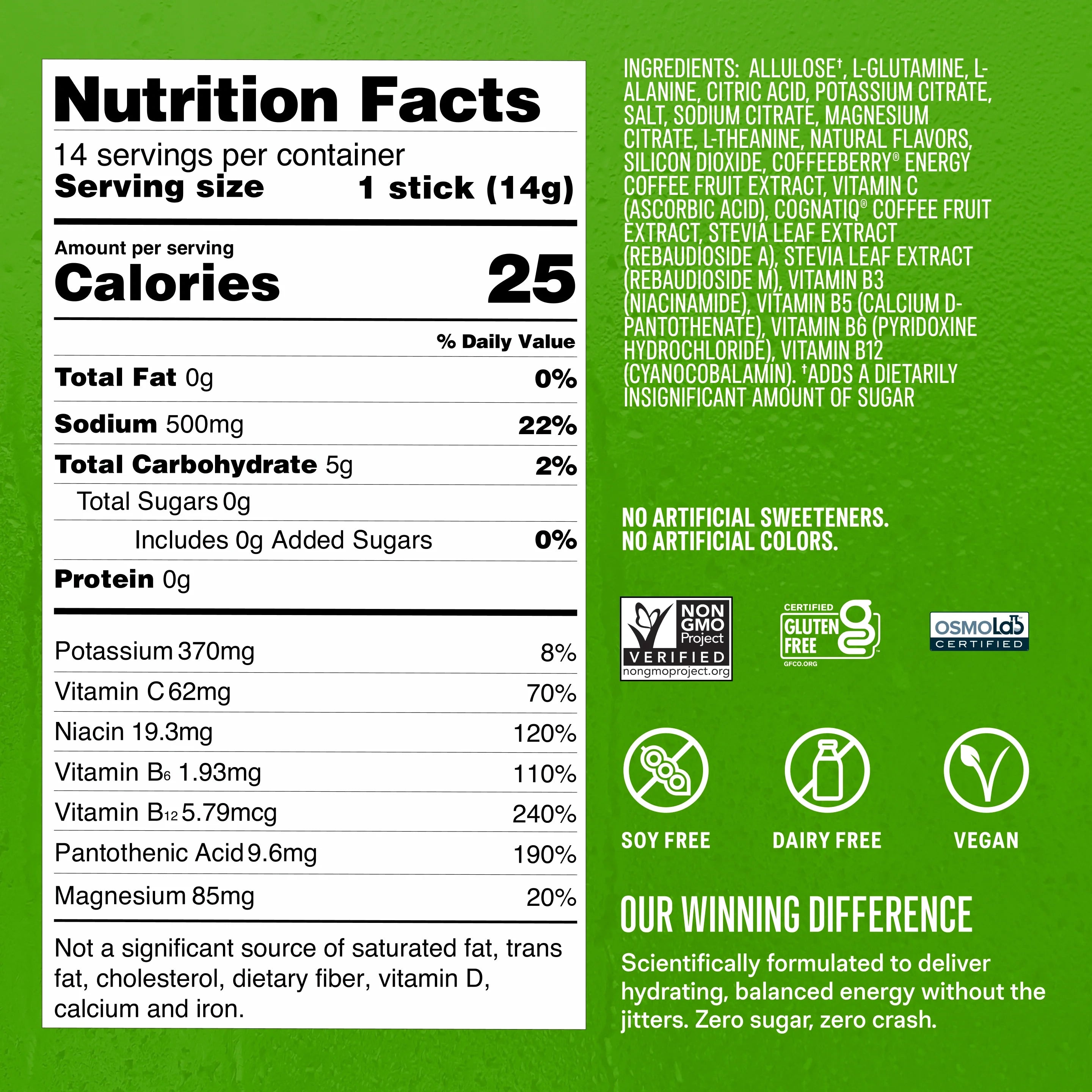 Liquid I.V. Fruit Punch Hydration Sugar-Free Energy Multiplier®, 100 mg Natural Caffeine