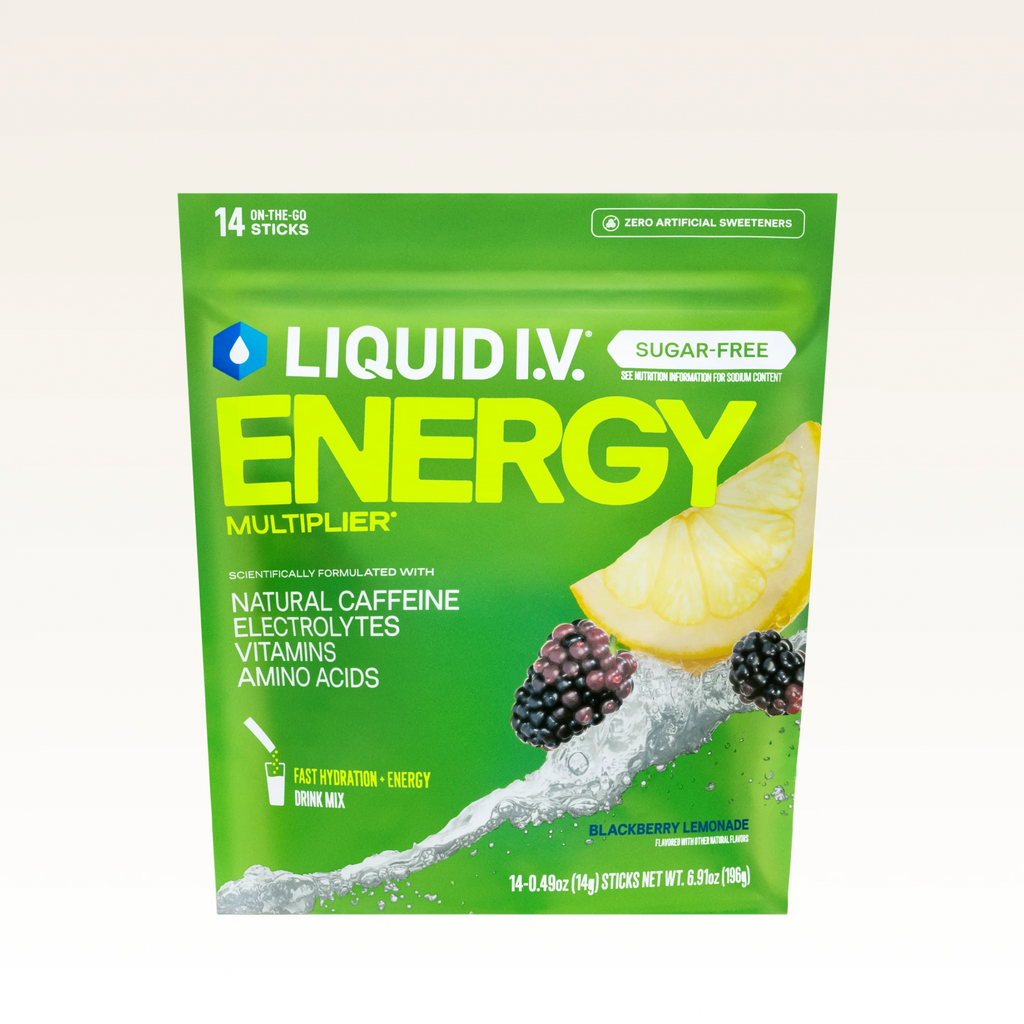 Liquid I.V. Blackberry Lemonade Hydration Sugar-Free Energy Multiplier®, 100 mg Natural Caffeine