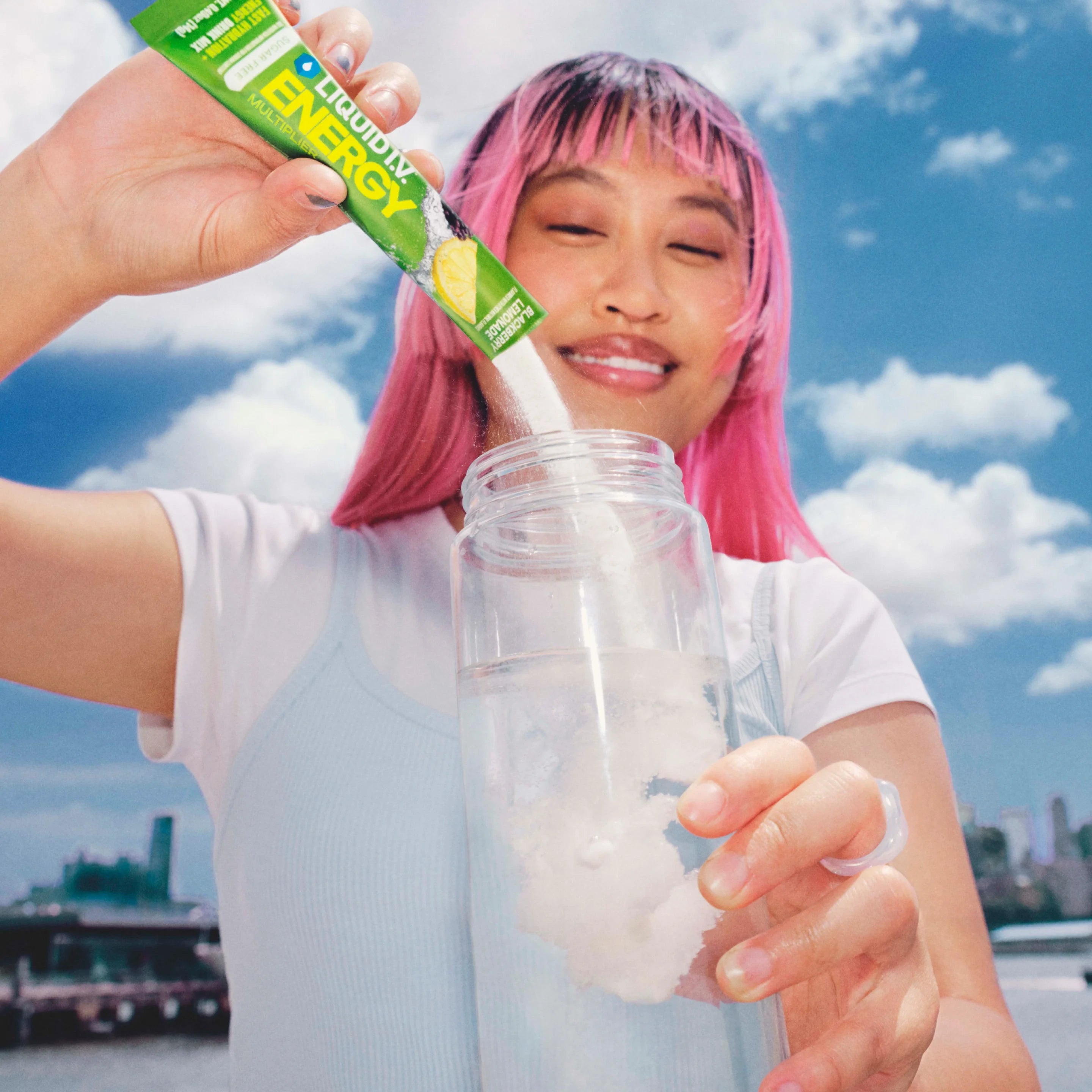 Liquid I.V. Blackberry Lemonade Hydration Sugar-Free Energy Multiplier®, 100 mg Natural Caffeine