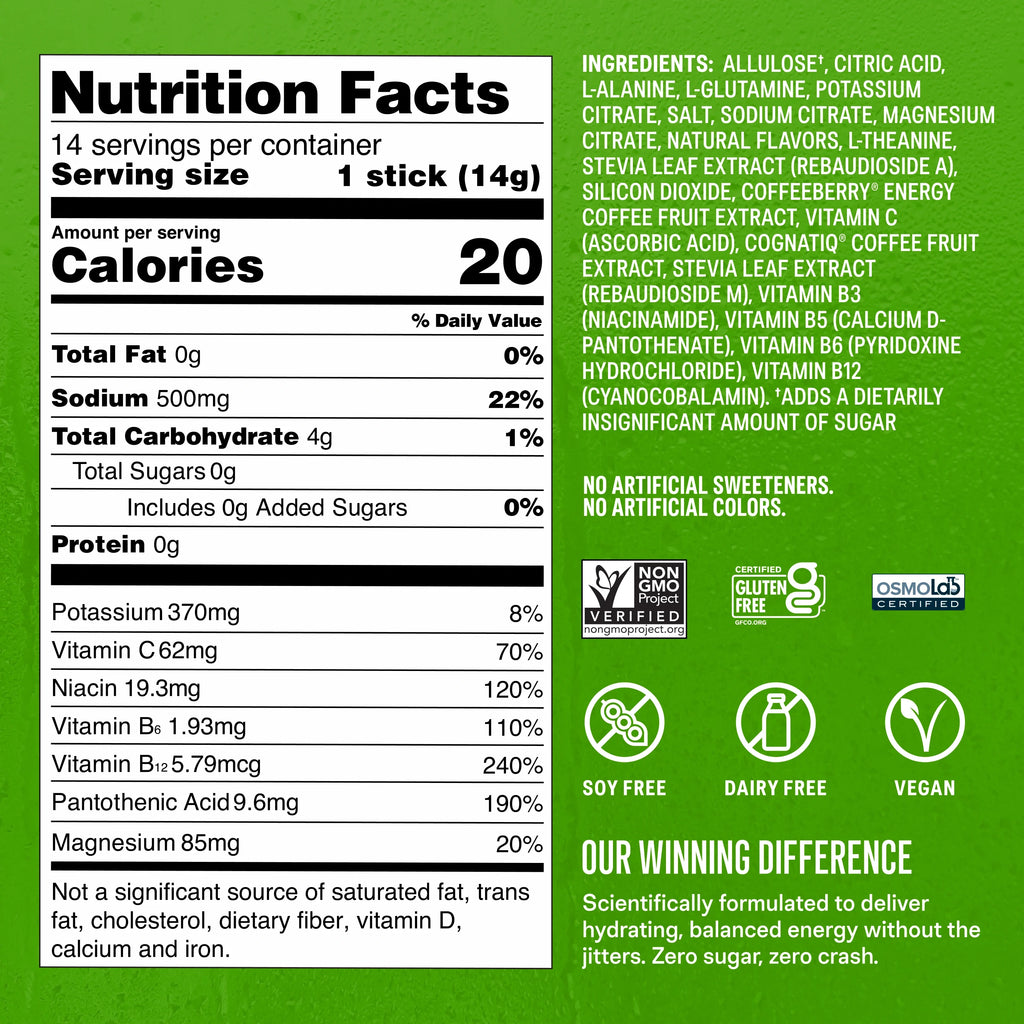 Liquid I.V. Blackberry Lemonade Hydration Sugar-Free Energy Multiplier®, 100 mg Natural Caffeine