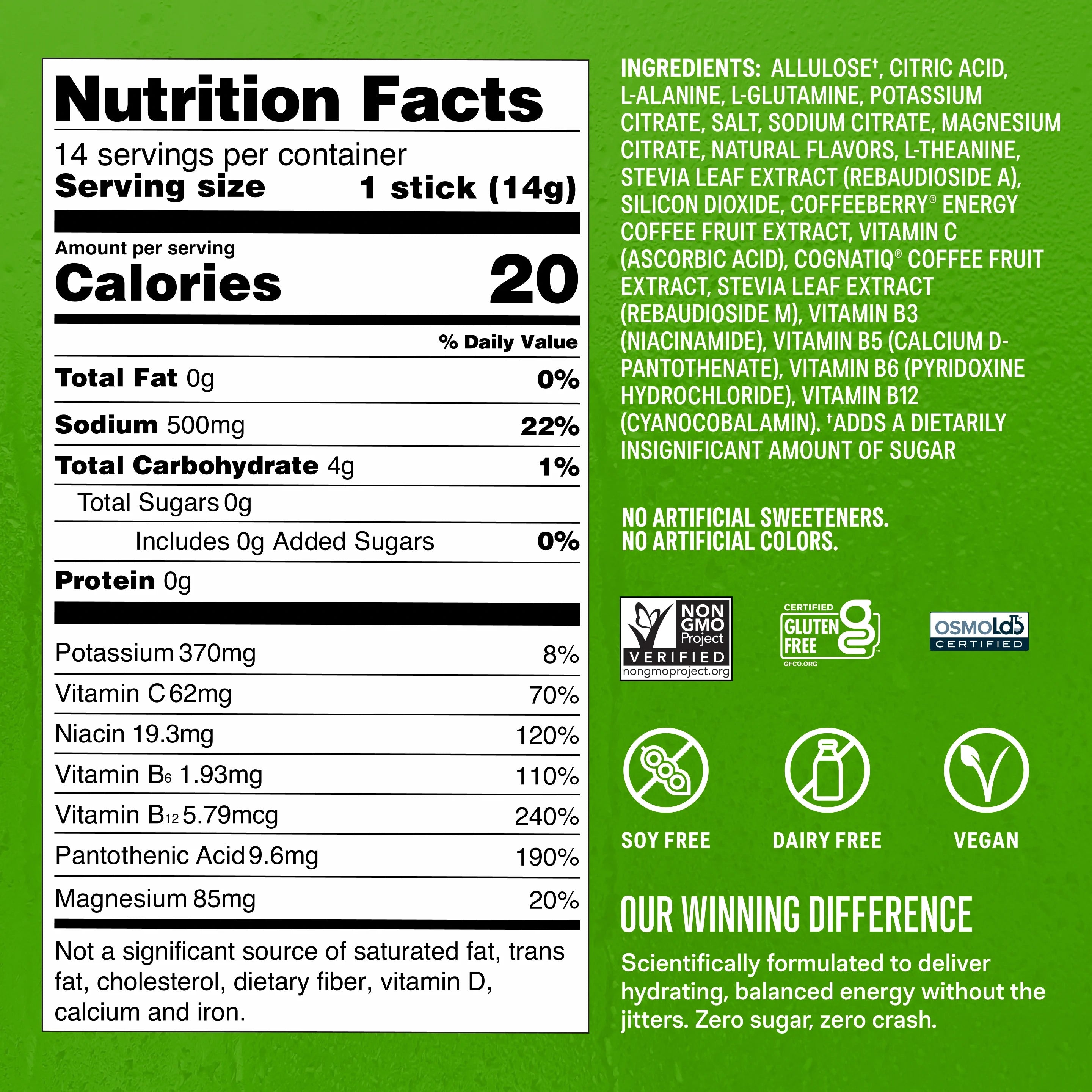 Liquid I.V. Blackberry Lemonade Hydration Sugar-Free Energy Multiplier®, 100 mg Natural Caffeine