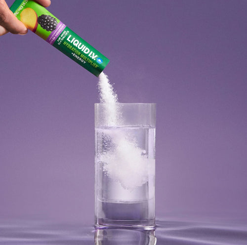 Liquid I.V. Blackberry Peach Hydration Multiplier® +Energy, 100 mg Natural Caffeine, Energy Multiplier