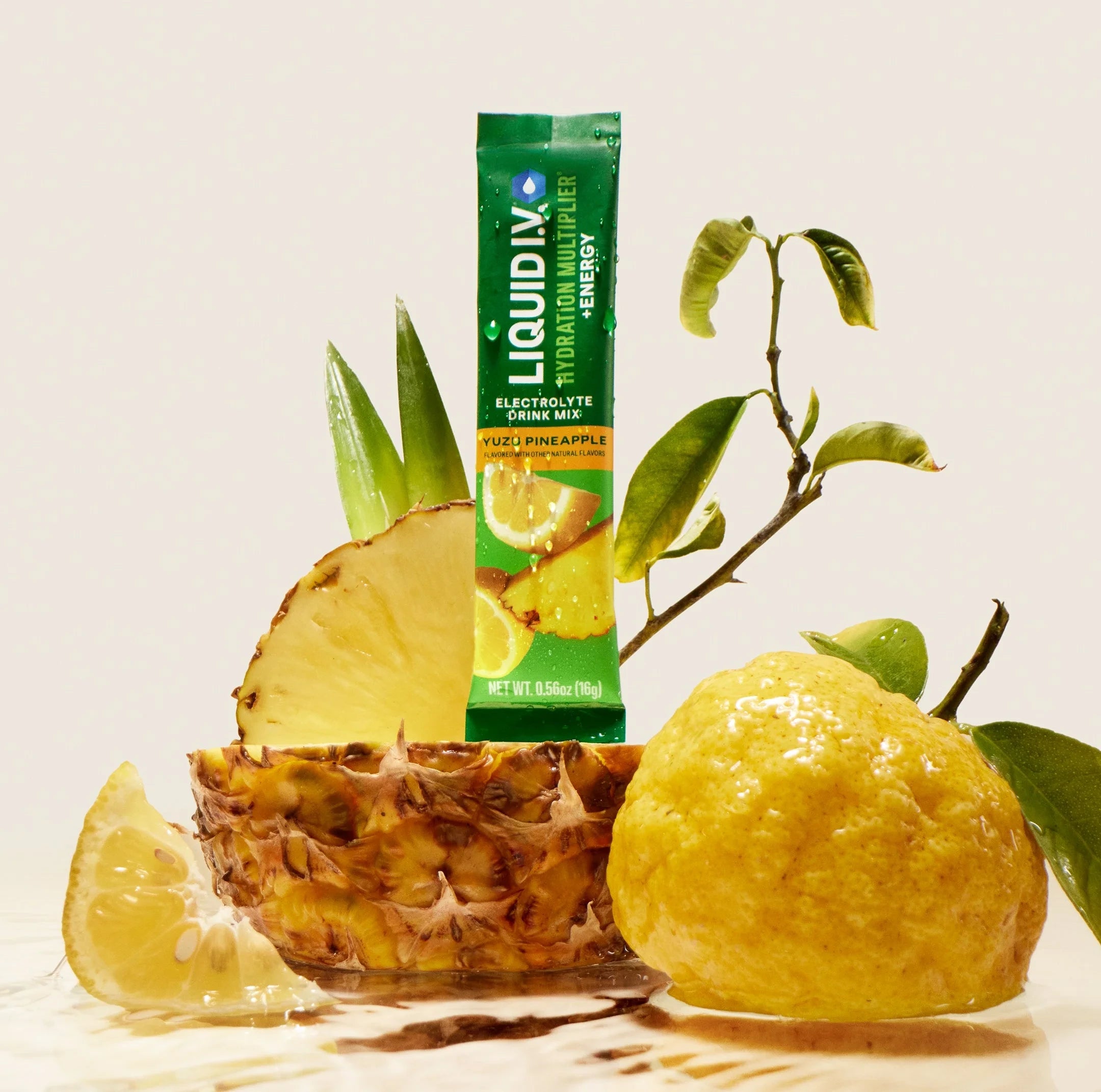 Liquid I.V. Yuzu Pineapple Hydration Multiplier® +Energy, 100 mg Natural Caffeine, Energy Multiplier